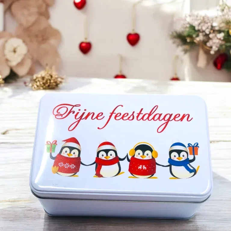 Wit blik 'Prettige Feestdagen' - kies je snoepgoed