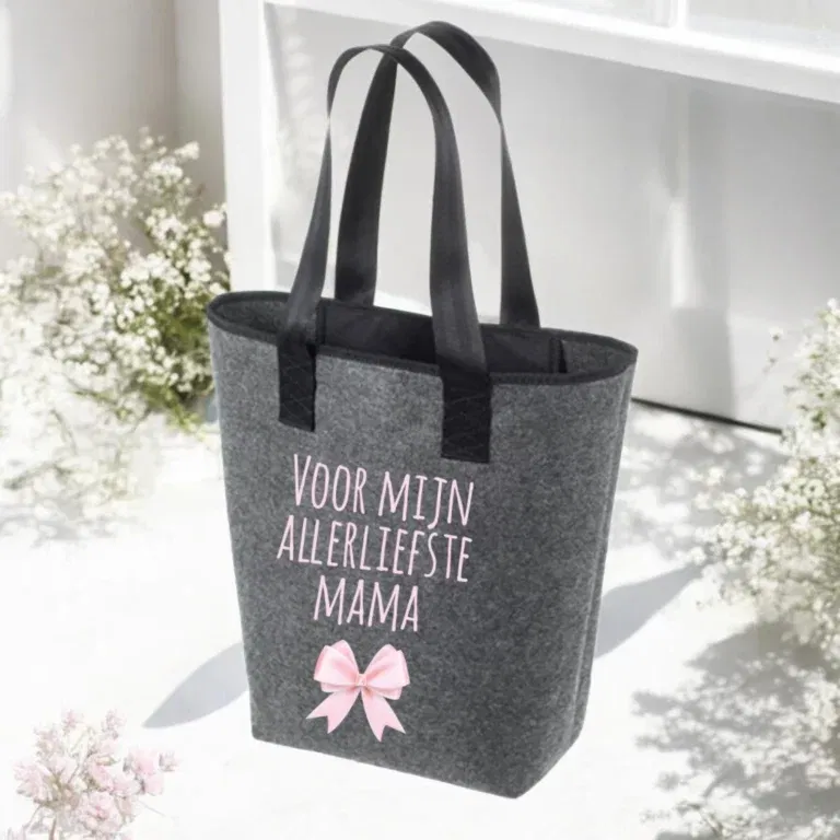 Shopping bag 'Vilt' - darkgrey