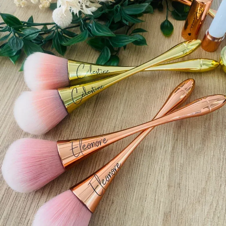Makeup borstel / gold-rosegold