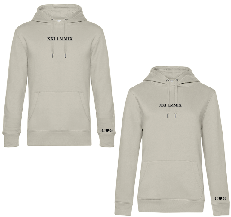 Duoset Hoodie Romeinse cijfers