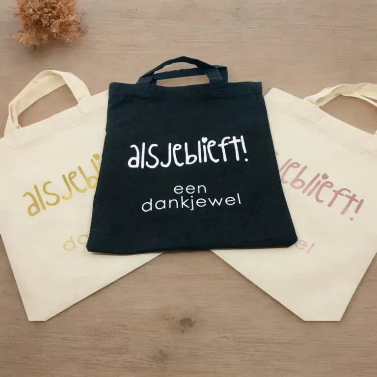 Mini tote bag 'Alsjeblieft'