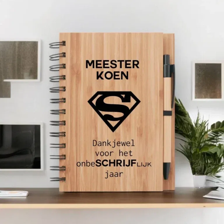 Notitieboek 'onbeschrijflijk' - juf/meester