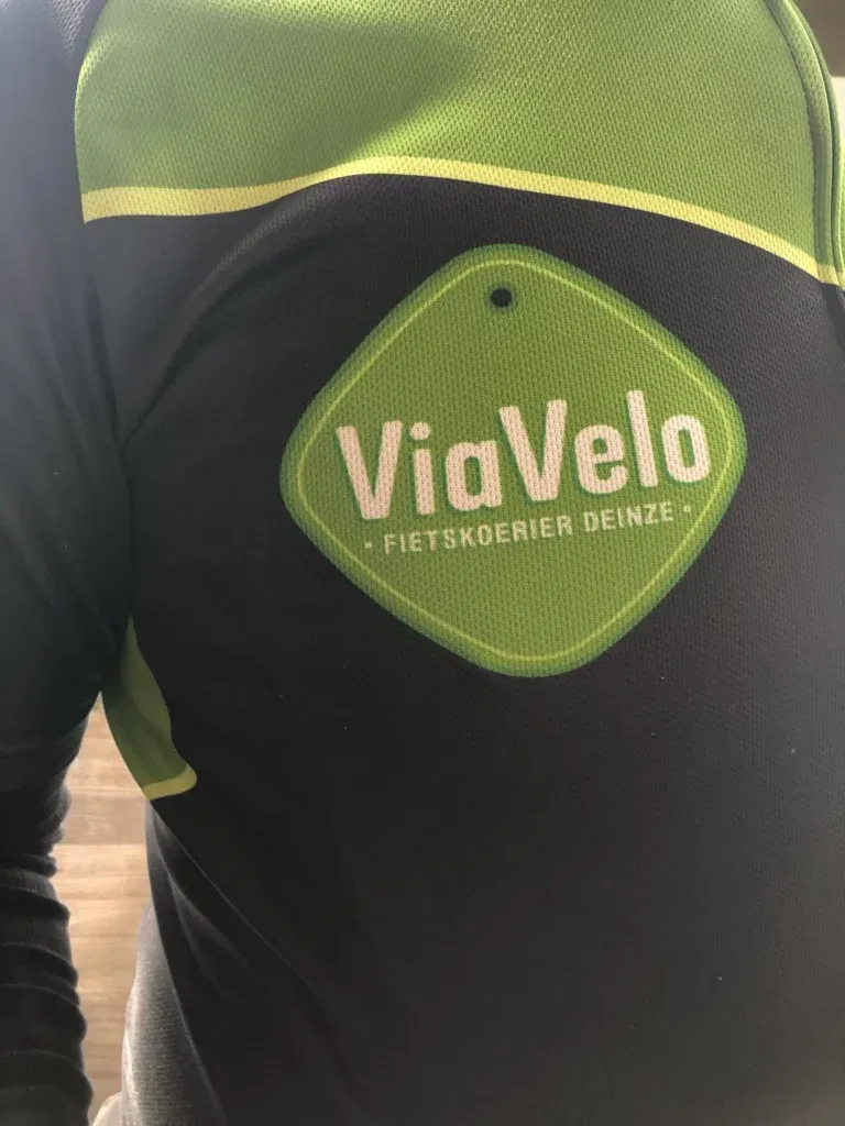 Fietskledij bedrukt met full color bedrukking van logo