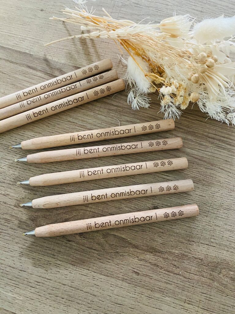 Houten balpen 'Bois' - zwartschrijvend
